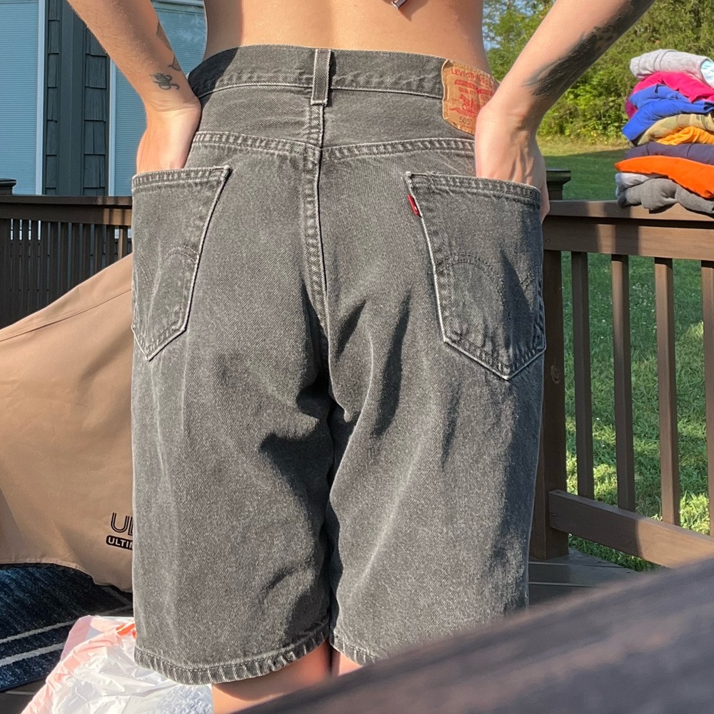 Gray Denim Shorts